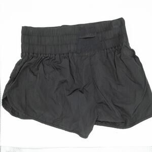 Revival Womens Black High Waist Elastic Shorts M